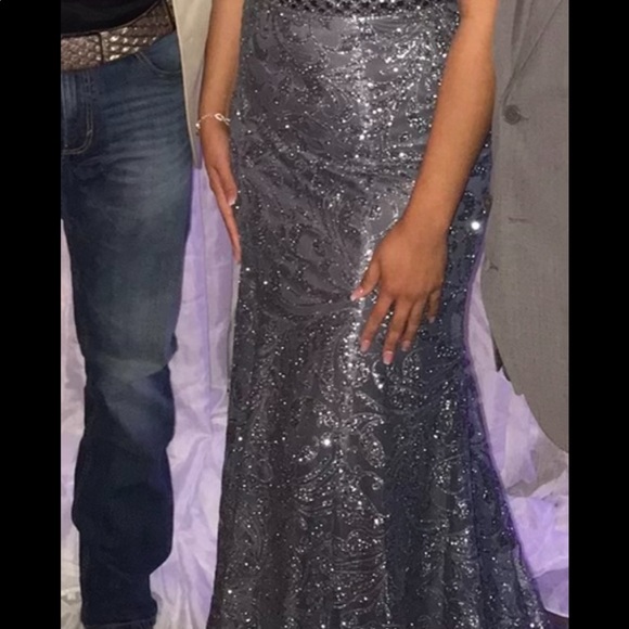 Embellished off shoulder gown - Picture 5 of 7